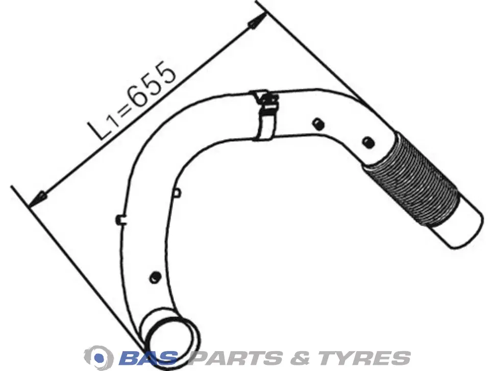 Front exhaust pipe Dinex 9404901419