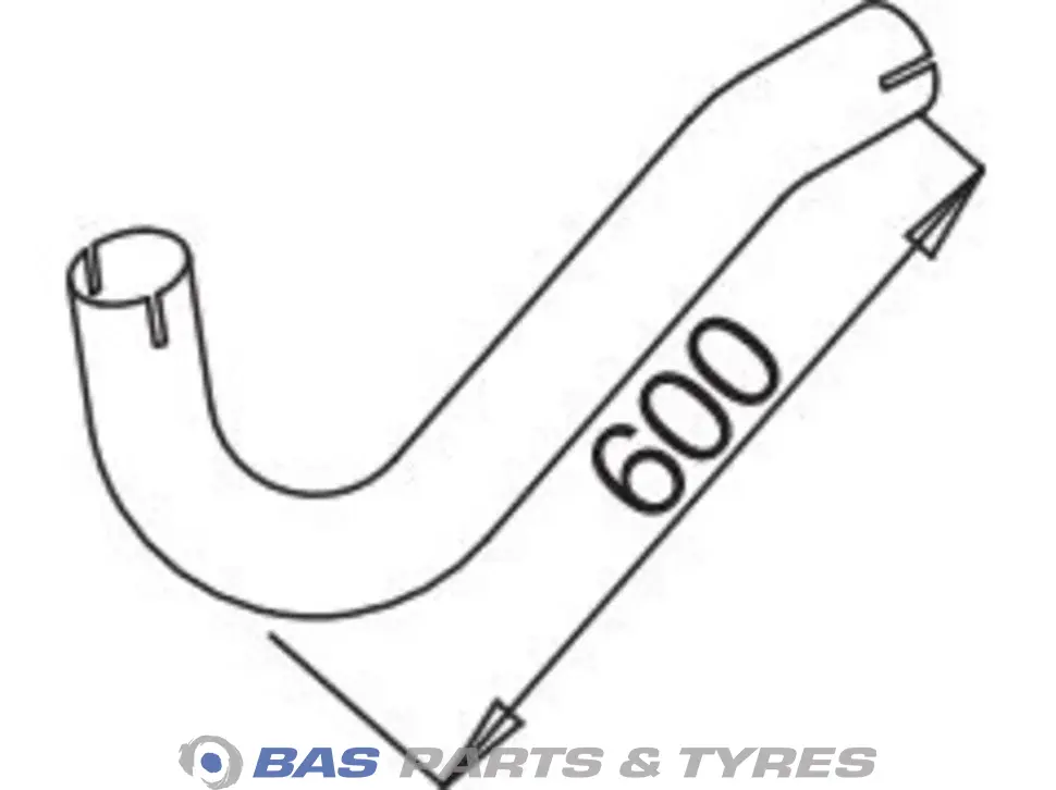 Front exhaust pipe Dinex 6524900120