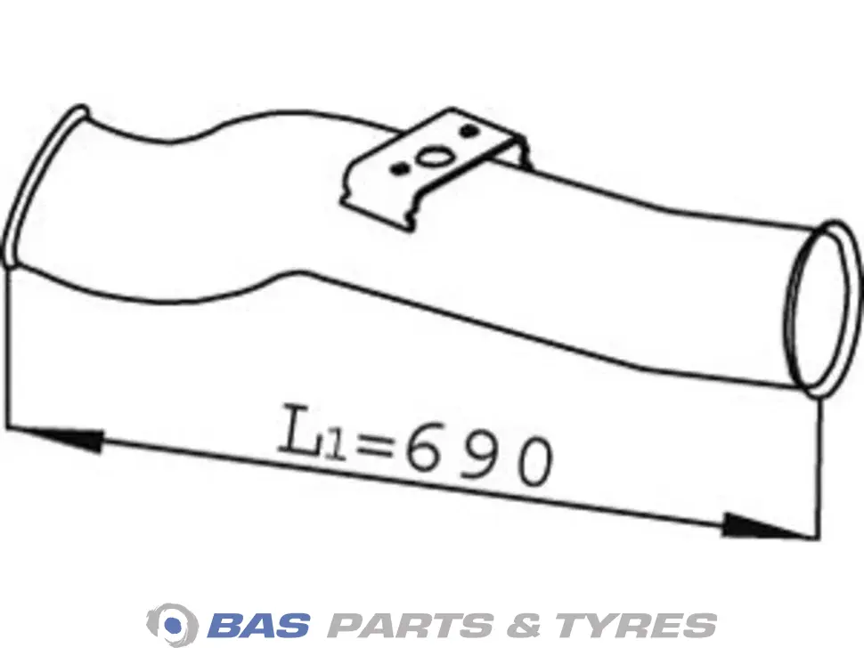 Front exhaust pipe Dinex 1413618