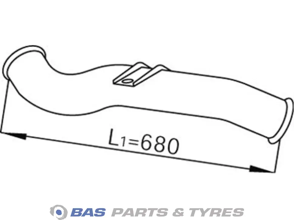 Front exhaust pipe Dinex 1364356