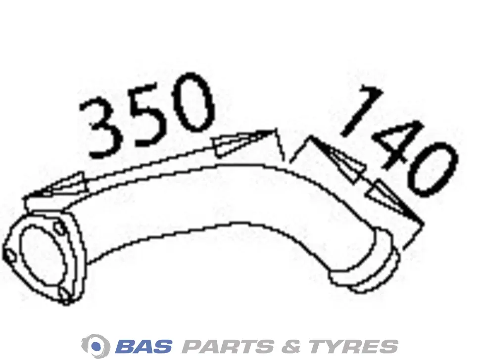 Front exhaust pipe Dinex 6554900025