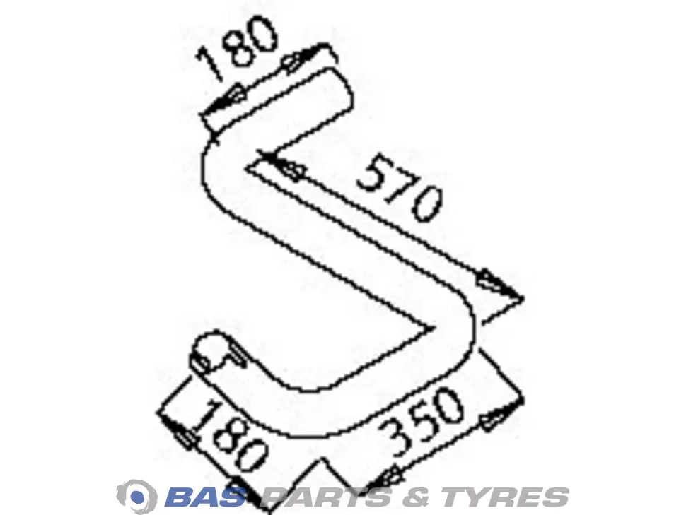 Front exhaust pipe Dinex 6194901920