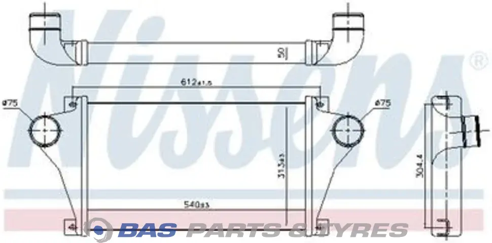 интеркулер Nissens 98412340