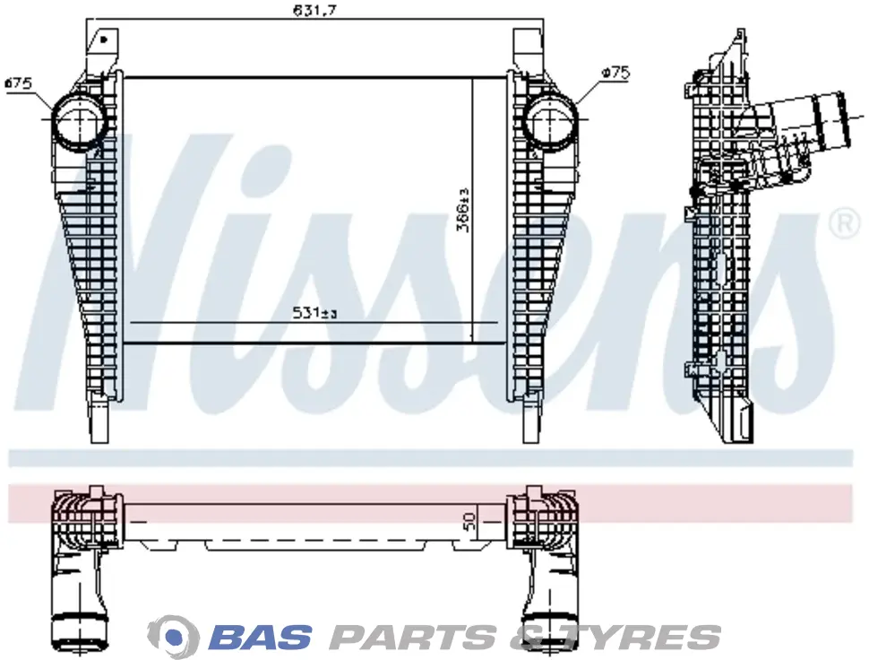 интеркулер Nissens 500361630