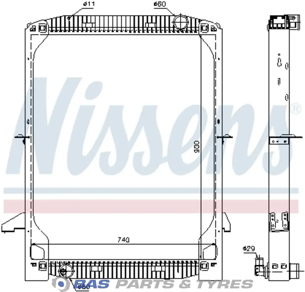 Radiador Nissens 93160531