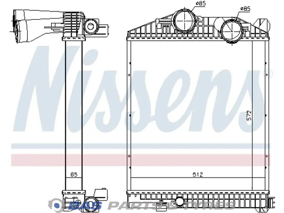 Ladeluftkühler Nissens 9585010301