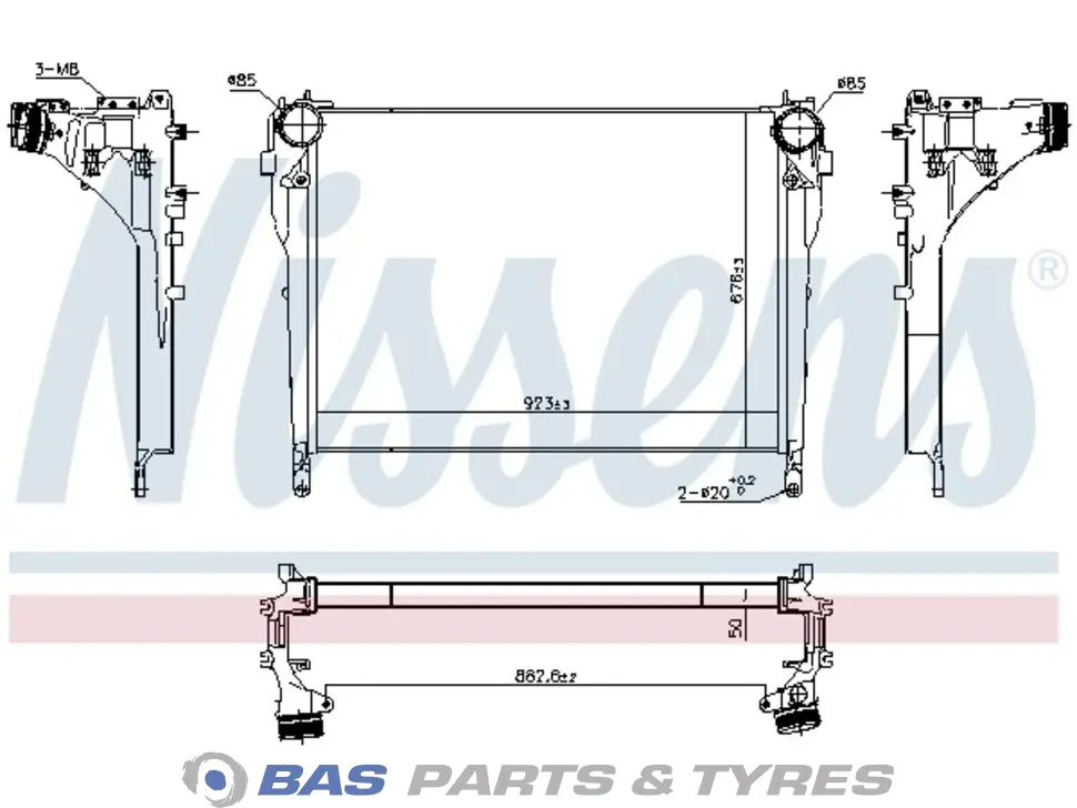 интеркулер Nissens 9615000202