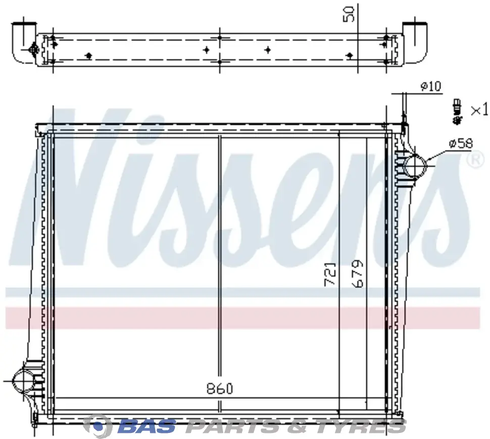 Radiator Nissens 1365371