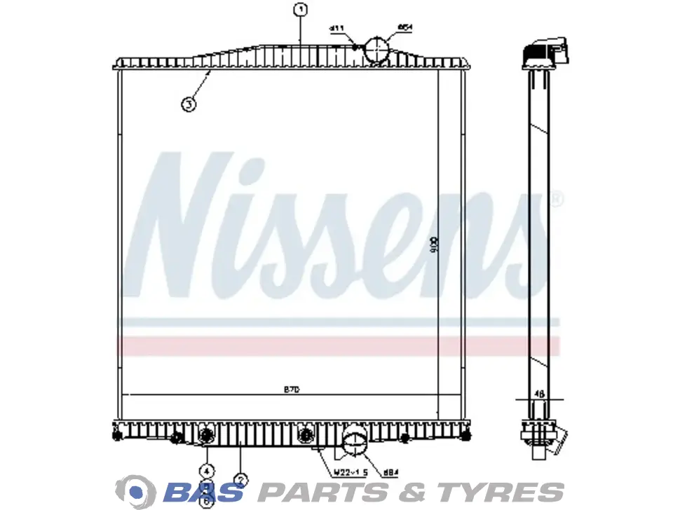 Radiatore Nissens 20516418