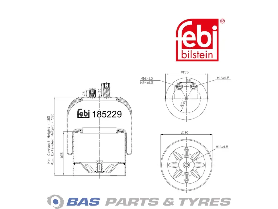 Въздушен балон Febi 9423205221S