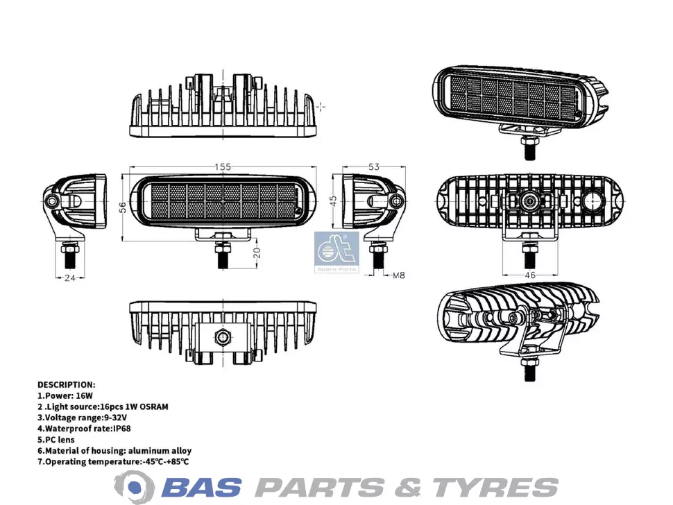 Work light DT Spare Parts Work light DT Spare Parts