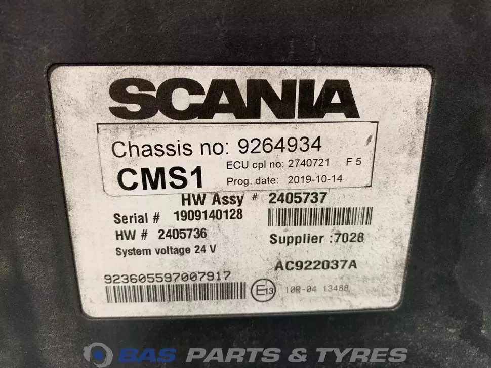 Unité de commande ECU CMS Scania 2570114 Unité de commande ECU CMS Scania 2570114