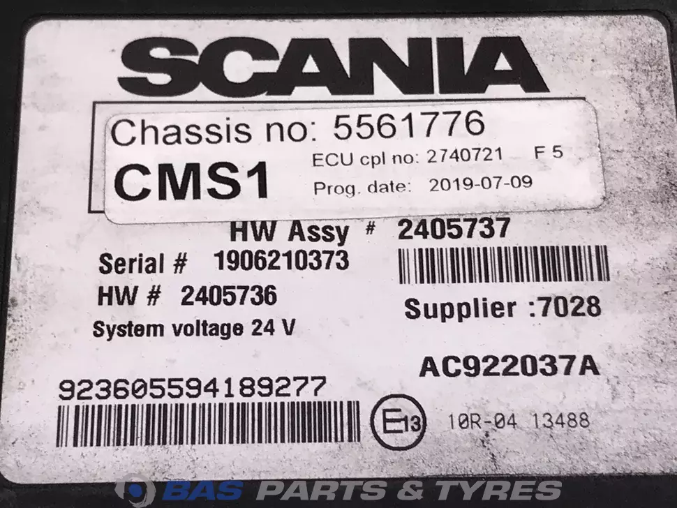 Unité de commande ECU CMS Scania 2570114 Unité de commande ECU CMS Scania 2570114
