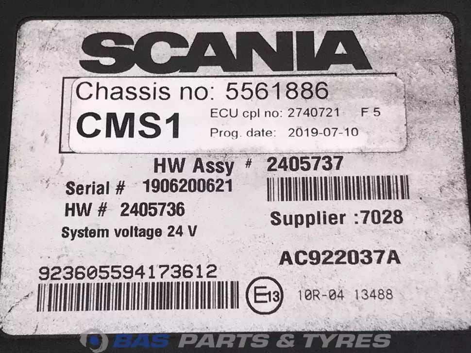 ECU CMS Control Unit Scania 2570114 ECU CMS Control Unit Scania 2570114