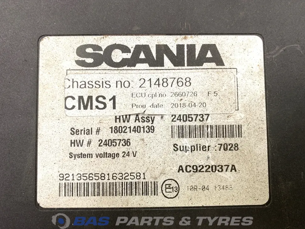 Unité de commande ECU CMS Scania 2570114 Unité de commande ECU CMS Scania 2570114