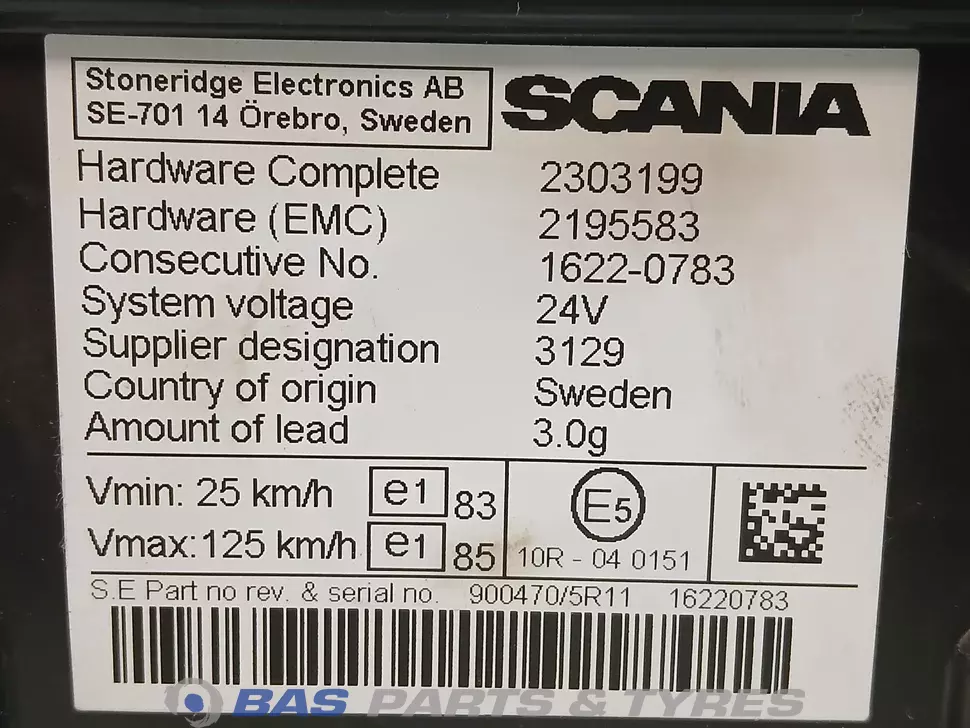 Combiné d’instruments Scania 2020198 Combiné d’instruments Scania 2020198