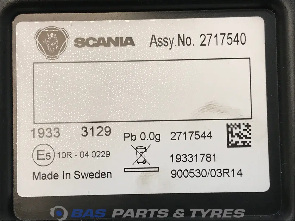 Tableau de bord Scania 2717540 Tableau de bord Scania 2717540