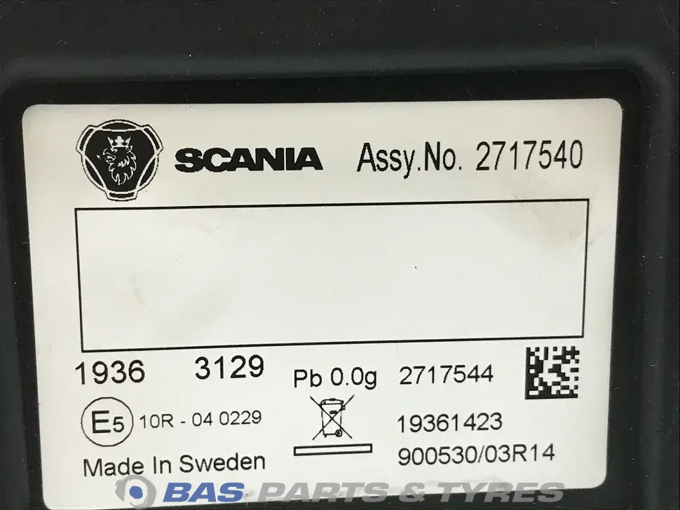 Tableau de bord Scania 2717540 Tableau de bord Scania 2717540