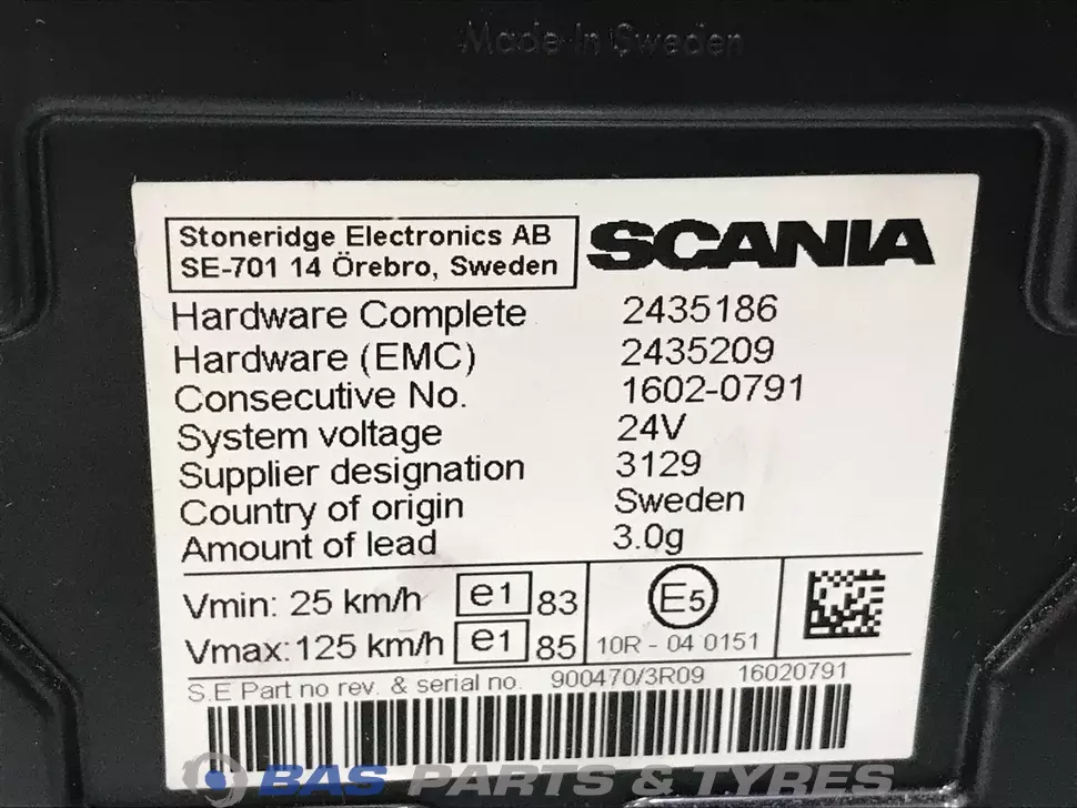 Controlpanel Scania 1900491 Controlpanel Scania 1900491