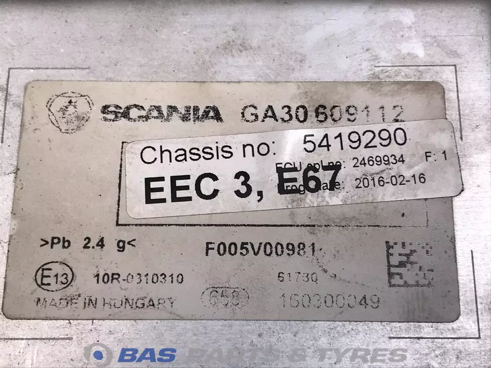 ECU EEC3 Scania 2058730 ECU EEC3 Scania 2058730