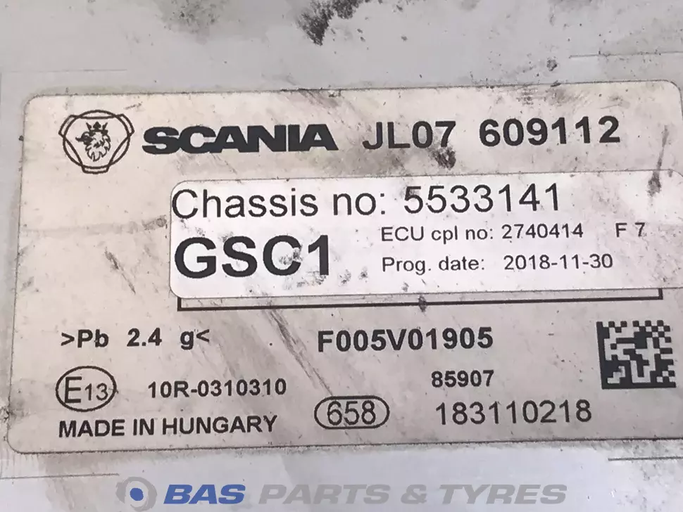 Unité de commande GSC1 Scania 2740414 Unité de commande GSC1 Scania 2740414