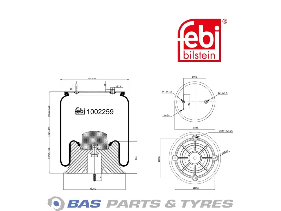 Bolsa de aire Febi 1401395