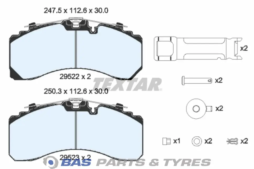 Brake pad set Textar 2270497 Brake pad set Textar 2270497
