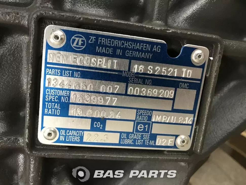 DAF 16S2521 TD علبة التروس 1639977 DAF 16S2521 TD علبة التروس 1639977