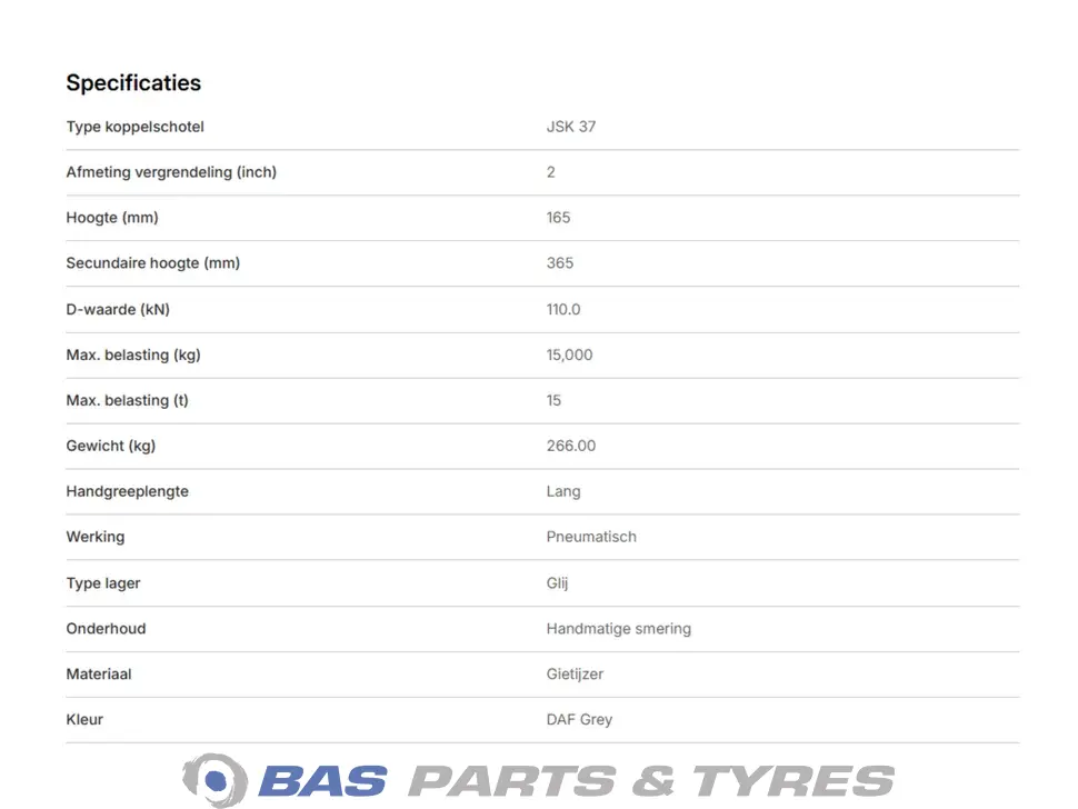 Height-adjustable fifth wheel coupling JOST 1914029 Height-adjustable fifth wheel coupling JOST 1914029