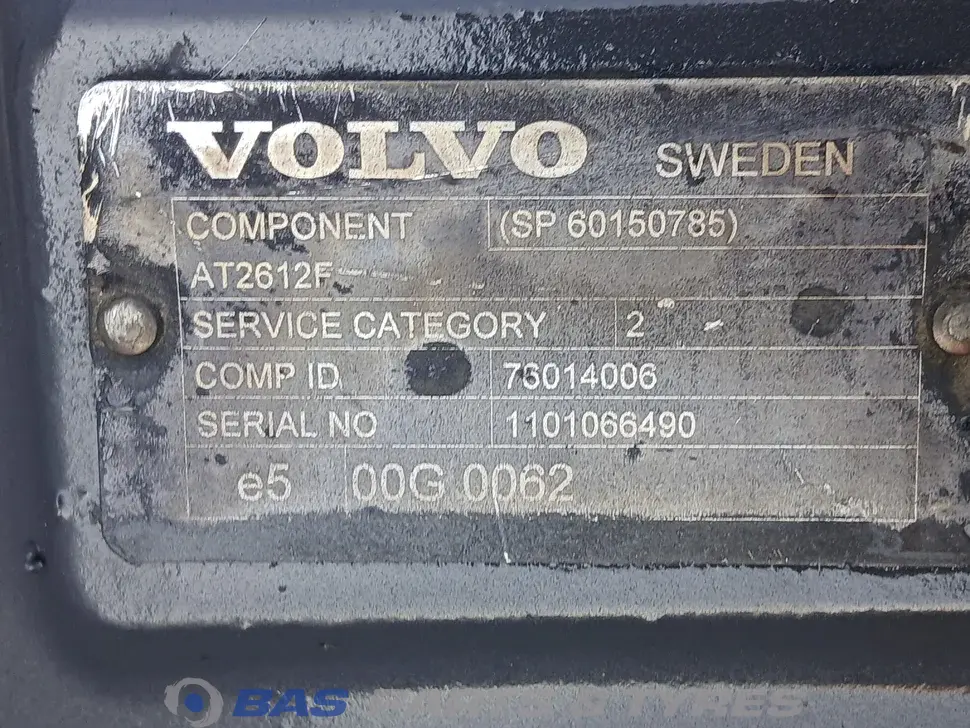 Volvo AT2612F I-Shift Boîte de vitesses G0000350 Volvo AT2612F I-Shift Boîte de vitesses G0000350