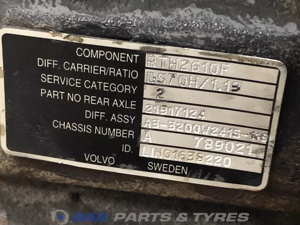 Differenziale Volvo RTH2610F RT2610HV Differenziale Volvo RTH2610F RT2610HV