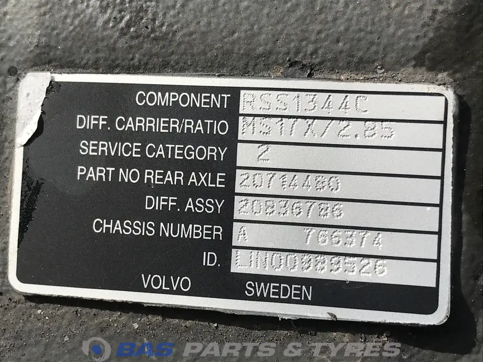 Différentiel Volvo RSS1344C P13170 Différentiel Volvo RSS1344C P13170