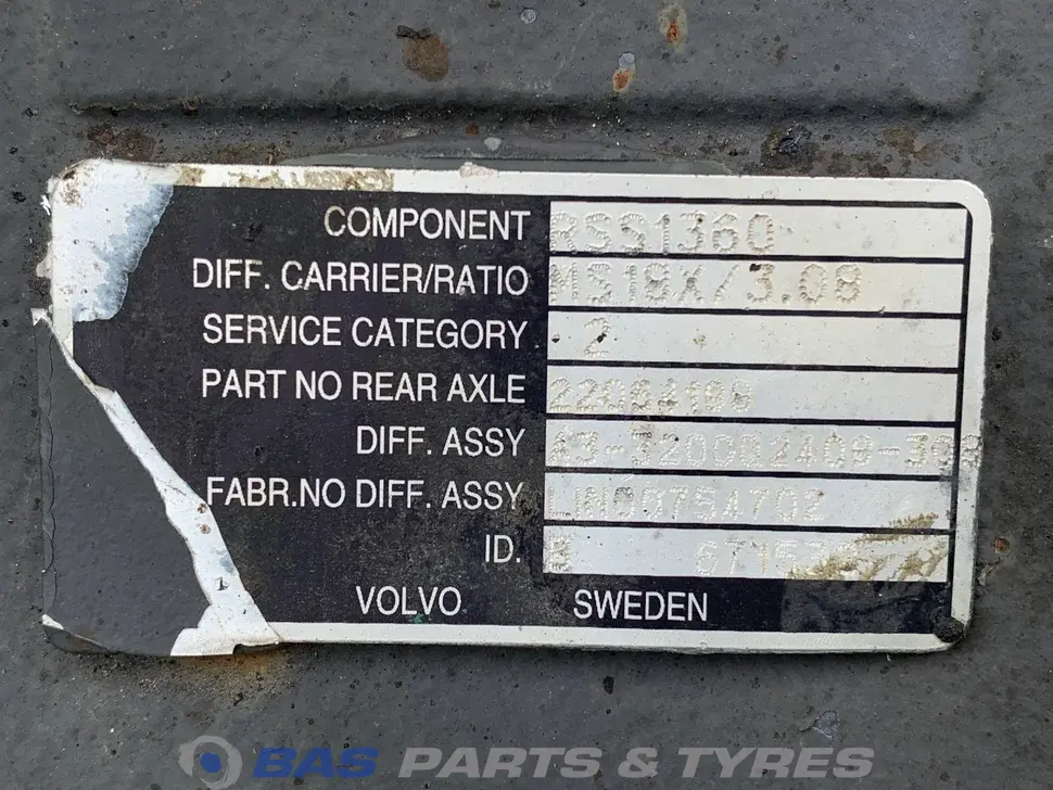 Differential Volvo RSS1360 P13180 Differential Volvo RSS1360 P13180