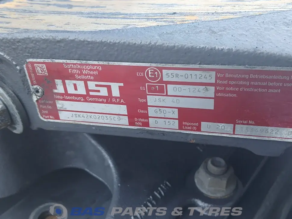 Sattelkupplung JOST 1630249 Sattelkupplung JOST 1630249