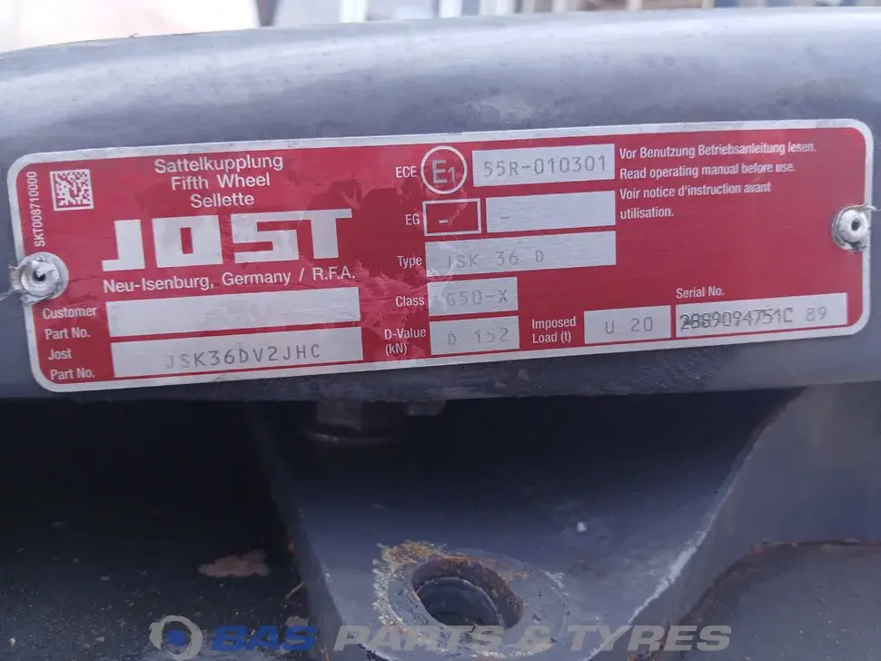 Roda suplente JOST 1630479 Roda suplente JOST 1630479