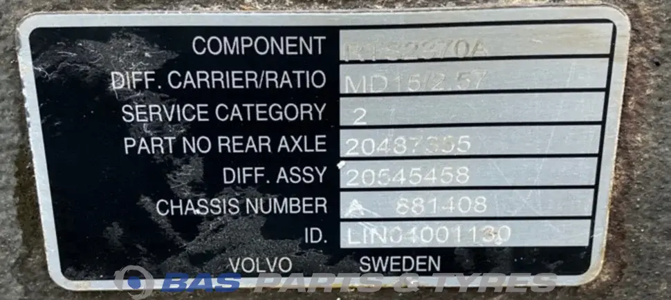 Differenziale Volvo RTS2370A PMR23170 Differenziale Volvo RTS2370A PMR23170
