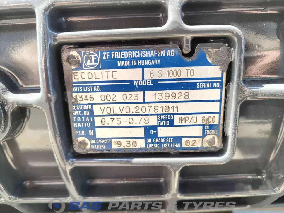 Volvo ZTO1006 Getriebe 6S1000 TO Volvo ZTO1006 Getriebe 6S1000 TO
