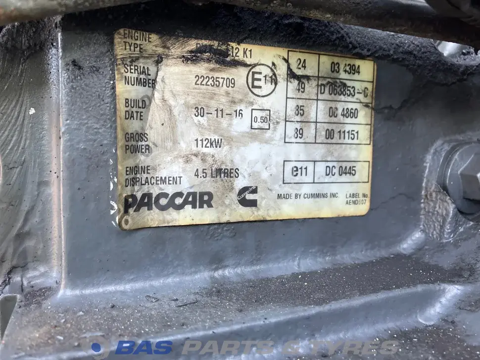 Engine DAF PX5 157 K1 1714743 Engine DAF PX5 157 K1 1714743