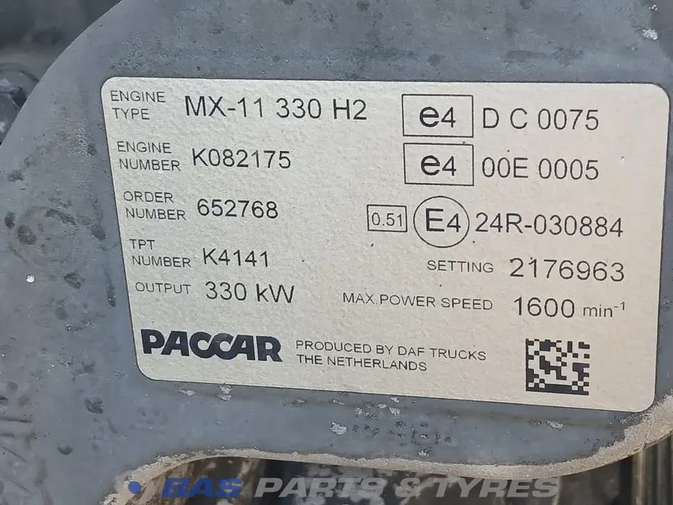 Engine DAF MX11 330 H2 2189684 Engine DAF MX11 330 H2 2189684