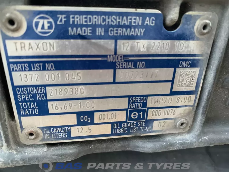 DAF 12TX2210 TD TraXon Скоростна кутия 2185317 DAF 12TX2210 TD TraXon Скоростна кутия 2185317
