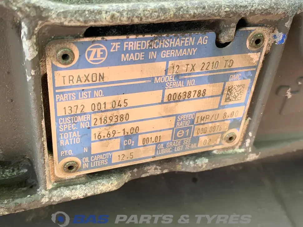 DAF 12TX2210 TD TraXon Boîte de vitesses 2138982 DAF 12TX2210 TD TraXon Boîte de vitesses 2138982