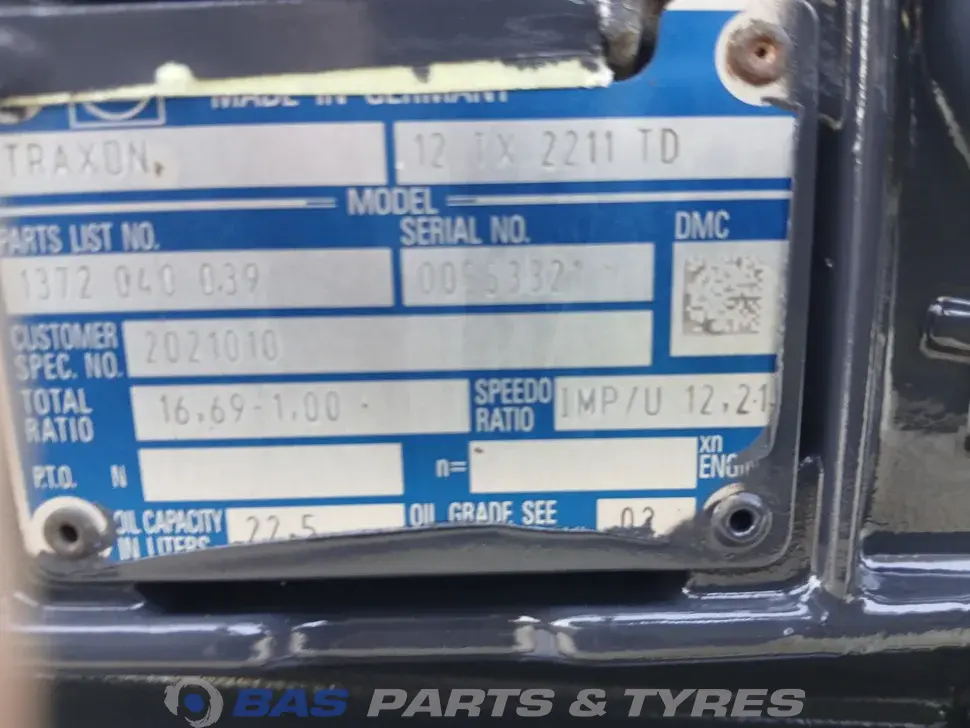 DAF 12TX2211 TD TraXon Caja de cambios 2021010R DAF 12TX2211 TD TraXon Caja de cambios 2021010R