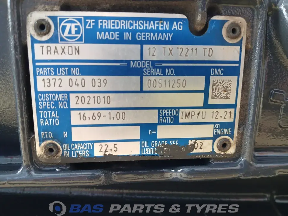 DAF 12TX2211 TD TraXon Boîte de vitesses 2183593 DAF 12TX2211 TD TraXon Boîte de vitesses 2183593