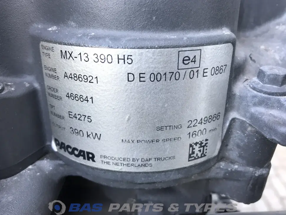 محرك DAF MX13 390 H5 2297869 محرك DAF MX13 390 H5 2297869