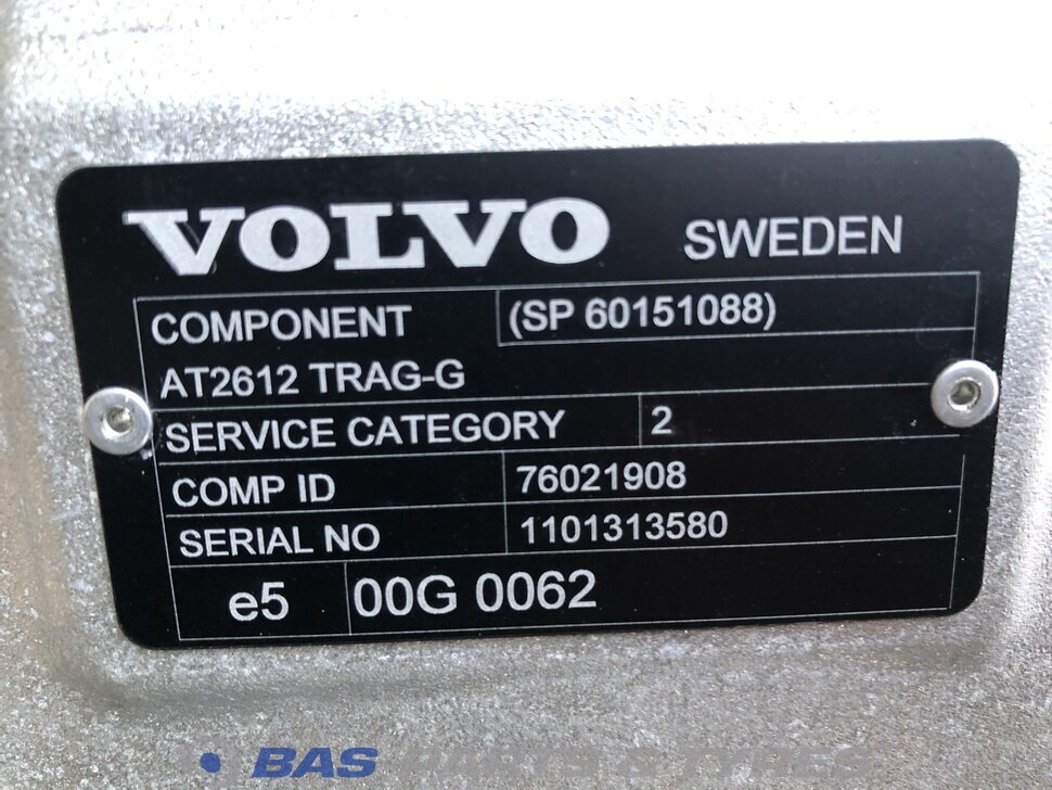 Volvo AT2612G I-Shift Gearbox 20790787 20790787, 85002795, 60151088, 60151091, 7420790787, 21240549, 85002845, 60151091, 7421240549, 21330710, 85002875 - BAS Parts Volvo AT2612G I-Shift Gearbox 20790787 20790787, 85002795, 60151088, 60151091, 7420790787, 21240549, 85002845, 60151091, 7421240549, 21330710, 85002875 - BAS Parts
