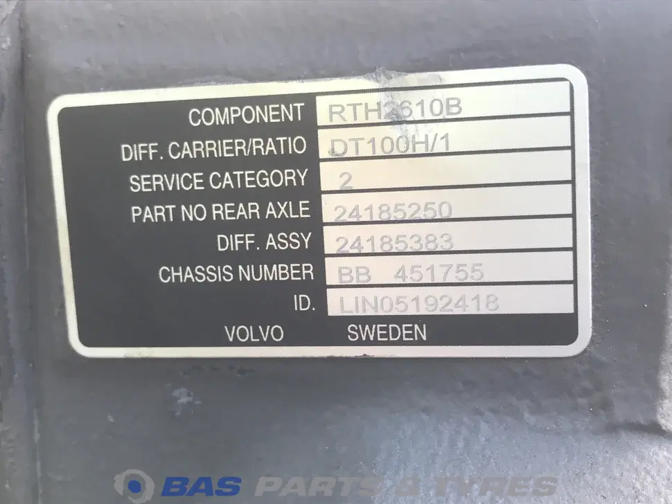 Differenziale Volvo RTH2610B RT2610HV Differenziale Volvo RTH2610B RT2610HV