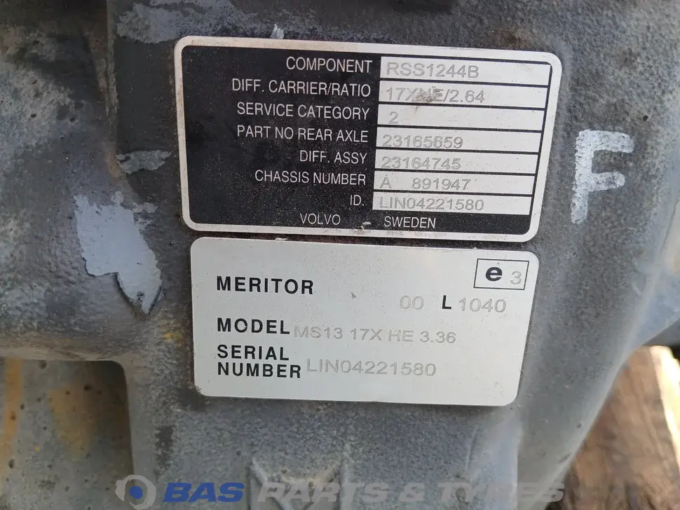 Differential Volvo RSS1344E P13170-E Differential Volvo RSS1344E P13170-E