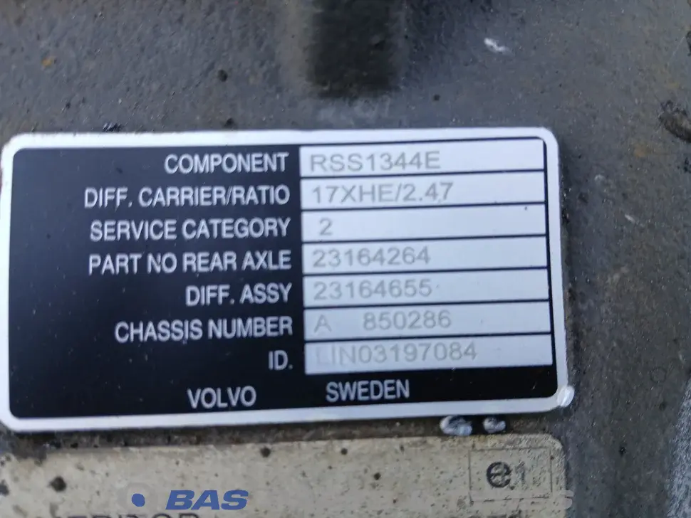 Differential Volvo RSS1344E P13170-E Differential Volvo RSS1344E P13170-E