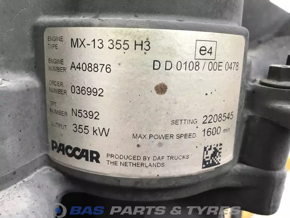 Motor DAF MX13 355 H3 2125762 Motor DAF MX13 355 H3 2125762