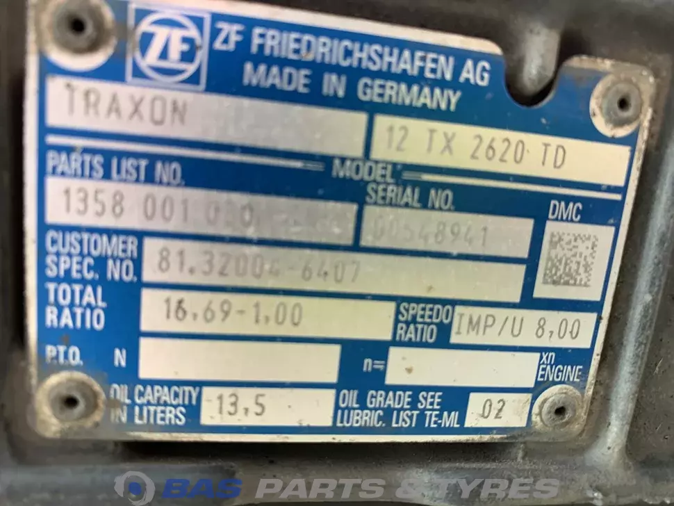 MAN 12TX2620 DD TraXon Boîte de vitesses 81301010202 MAN 12TX2620 DD TraXon Boîte de vitesses 81301010202